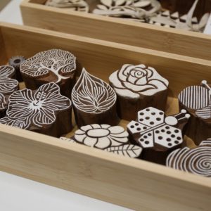 Wood printing blocks