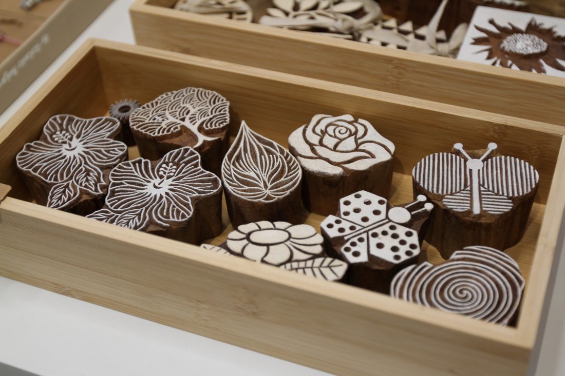 Wood printing blocks