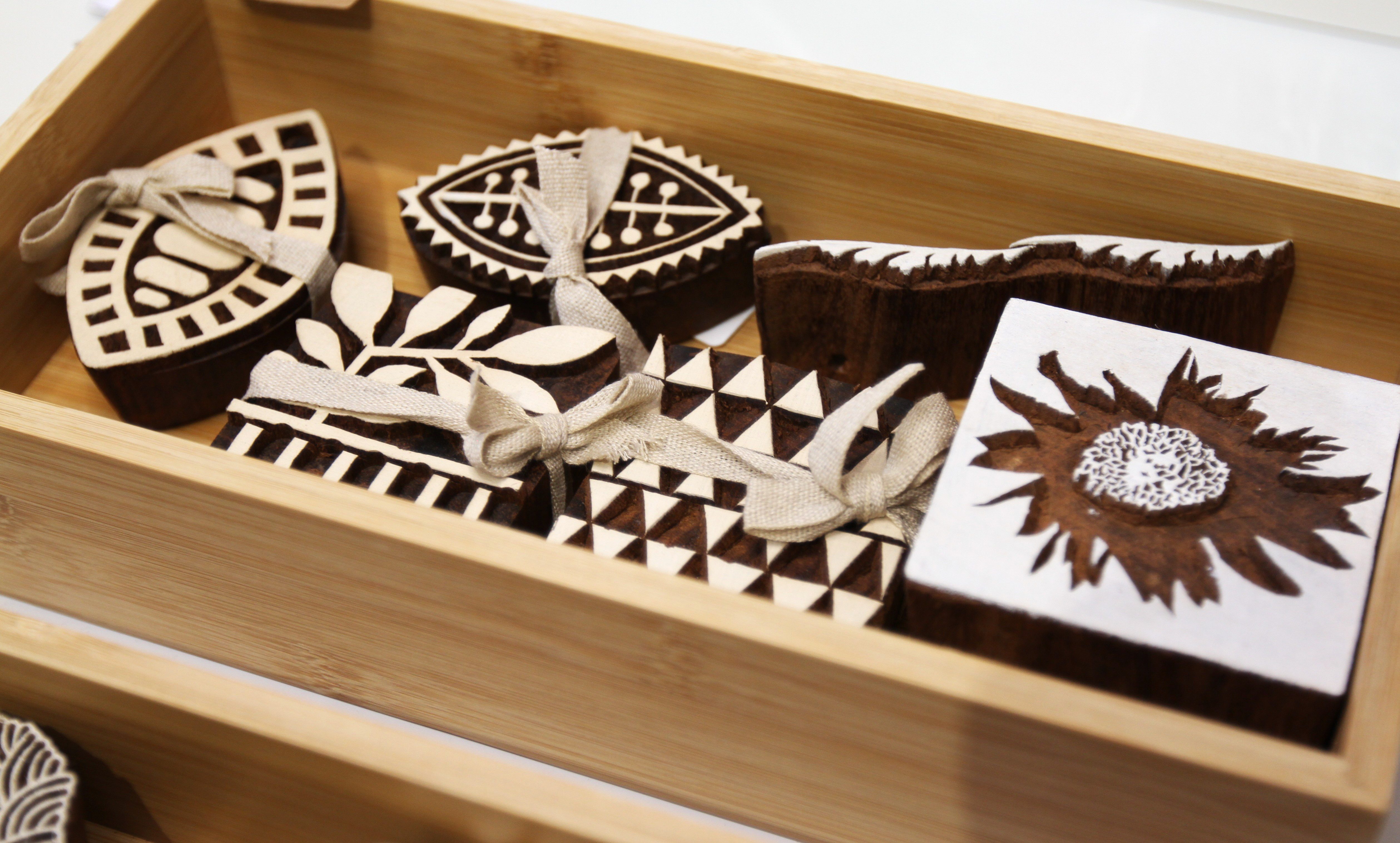 Wood printing blocks
